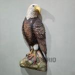 Eagle Wall Hanging Sculpture | 91.4 x 45.7 x 15.2 cm | 8 kg Fiberglass & Marble | Majestic Bird of Prey Art | Realistic Raptor Decor | Jaipurio