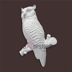 Owl Wall Hanging Sculpture | 76.2 x 61 x 15.2 cm | 4 kg Fiberglass & Marble | Wise Owl Art Decor | Barn Owl Statue | Knowledge Symbol | Jaipurio