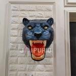 Tiger Head Wall Sculpture (45.7 cm × 35.6 cm × 27.9 cm/18" × 14" × 11", 2000 g) | Modern Fiberglass Art with Marble Powder | Fierce Home Decor by Jaipurio