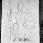 Chhatrapati Shivaji Maharaj Wall Sculpture (182.9 cm × 121.9 cm × 20.3 cm/72" × 48" × 8", 40000 g) | Royal Heritage Art | Premium Fiberglass with Marble Powder