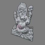 Lord Ganesha Wall Sculpture (76.2 cm × 61.0 cm × 22.9 cm/30" × 24" × 9", 8000 g) | Sacred Divine Art | Premium Fiberglass with Marble Powder by Jaipurio