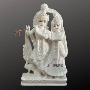 Hand-Carved Pink Stone Krishna Statue | 1 Ft Spiritual Sculpture | Traditional Indian Artistry