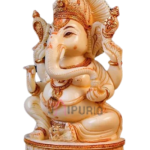 Marble Ganesha Statue: Exquisite Hand-Carved Murti | Divine Decor, Spiritual Gift | Remover of Obstacles | Authentic Indian Art