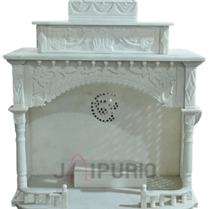 Marble Home Temple: Elegant 91.5cm Mandir | Compact Divine Decor, Spiritual Center