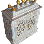 White Marble Home Temple: Compact Handcrafted Mandir | Elegant Spiritual Decor