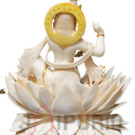 Marble Krishna On Lotus (Divine Flute Player) Exquisite Home Decor