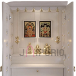 Marble Home Temple: Elegant 91.5cm Mandir | Compact Divine Decor, Spiritual Center