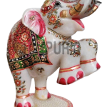 HandCrafted Dancing Elephant: Exquisite 15" Rajasthani Art Sculpture | Luxurious Home Decor | Authentic Indian Artistry | Joyful Animal Statue