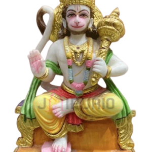 Lord Hanuman Marble Statue: Divine Masterpiece | Luxurious Temple Decor | Authentic Indian Craftsmanship | Sacred Stone Art