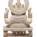 Marble Ganesha Statue: Divine 35CM Pure Masterpiece | Luxury Temple Art | Authentic Craftsmanship | Sacred Stone Sculpture