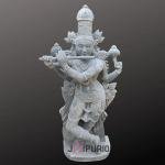 4ft Hand Carved Black Stone Krishna Murti | Jaipurio