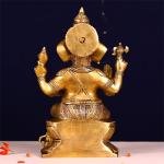 12" Super Fine Brass Ganesha Idol | Premium Temple Murti | Divine Grace Statue