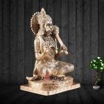 Pure Brass Blessing Hanuman Statue | 11.5" x 7.3" x 6" (29.2 x 18.5 x 15.2 cm) | 5.6 kg Premium Sacred Art | Divine Grace Murti | Temple Grade