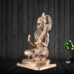 Pure Brass Blessing Hanuman Statue | 11.5" x 7.3" x 6" (29.2 x 18.5 x 15.2 cm) | 5.6 kg Premium Sacred Art | Divine Grace Murti | Temple Grade