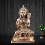 Pure Brass Blessing Hanuman Statue | 11.5" x 7.3" x 6" (29.2 x 18.5 x 15.2 cm) | 5.6 kg Premium Sacred Art | Divine Grace Murti | Temple Grade