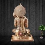 Pure Brass Blessing Hanuman Statue | 11.5" x 7.3" x 6" (29.2 x 18.5 x 15.2 cm) | 5.6 kg Premium Sacred Art | Divine Grace Murti | Temple Grade