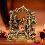 9" Pure Brass Ganesha Laxmi Pair | Sacred Divine Duo | Prosperity Blessing Murti