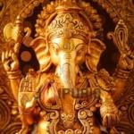 Antique Gold Brass Ganesh Idol | Traditional 38.1 × 15.2 × 27.9 cm Temple Murti | Handcrafted Ganesha Statue with Vintage Finish | Premium Decor | Jaipurio