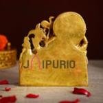 Antique Gold Fine Brass Ganesha Idol | Traditional 15.2 × 5.1 × 14 cm Sacred Murti | Handcrafted Vinayak Statue | Premium Temple Art | Jaipurio