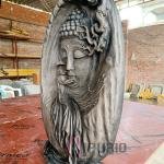 Buddha Sculpture for Wall & Table (91.4 cm × 45.7 cm × 10.2 cm/36" × 18" × 4", 6000 g) | Zen Spiritual Art | Premium Fiberglass with Marble Powder by Jaipurio