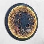 Moon Wall Hanging Sculpture (106.7 cm × 106.7 cm × 7.6 cm/42" × 42" × 3", 17000 g) | Modern Celestial Art | Premium Fiberglass with Marble Powder by Jaipurio