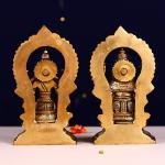 7.5" Pure Brass Ganesha Laxmi Pair | Sacred Divine Duo | Prosperity Blessing Murti