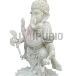 Marble Ganesha Statue: Exquisite Hand-Carved Murti | Divine Decor, Spiritual Gift | Remover of Obstacles | Authentic Indian Art