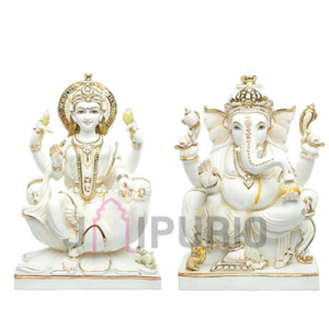 Marble Ganesha Statue: Exquisite Hand-Carved Murti | Divine Decor, Spiritual Gift | Remover of Obstacles | Authentic Indian Art