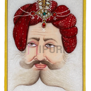 Warriors Marble Paintings: Handcrafted 6"x4" Rajasthani Art | Luxurious Home Decor | Authentic Indian Artistry | Elegant Unframed Stone Art