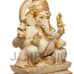 Marble Ganesha Statue: Divine Masterpiece | Luxury Temple Art | Authentic Indian Craftsmanship | Sacred Stone Sculpture