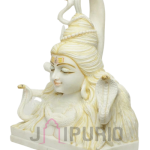 Marble Shiva Statue: Majestic 47CM Pure Stone Idol | Luxury Temple Art | Authentic Indian Craftsmanship | Sacred Masterpiece