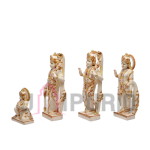 Ram Darbar Statue in Marble: Divine Family Masterpiece | Luxury Temple Art | Authentic Indian Craftsmanship | Sacred Stone Art