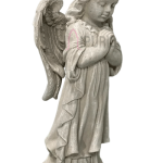 Large Praying Angel Statue: Divine Stone Masterpiece | Garden & Memorial Art | Authentic Craftsmanship | Sacred Sculpture