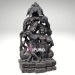 Black Stone Radha Krishna Idol | Monumental 46" Divine Couple | Handcrafted Temple-Grade Sculpture | Sacred Masterpiece | Jaipurio