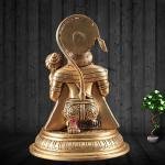 Brass Hanuman Idol Carrying Sanjeevani Mountain 4.5" | Symbol of Strength, Devotion & Courage | 500g Intricate Detailing | Divine Blessings & Protection