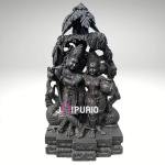 Black Stone Radha Krishna Idol | Monumental 46" Divine Couple | Handcrafted Temple-Grade Sculpture | Sacred Masterpiece | Jaipurio