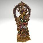 Brass Krishna Statue | Magnificent 32" Temple Idol | Handcrafted Pure Brass Divine Masterpiece | Sacred Temple Grade Art | Jaipurio