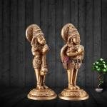 Brass Garuda & Hanuman Pair 4" | Divine Statues | Devotion, Strength & Service | 600g Intricate Handcrafted Idols | Home Temple Spiritual Decor | Jaipurio