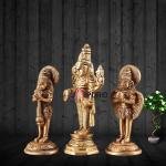 Brass Tirupati Balaji, Garuda & Hanuman Trio 5.5" | Divine Idols Set | Blessings, Protection & Devotion | Handcrafted Spiritual Ambiance | Home Temple Decor