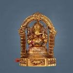 8" Pure Brass Framed Ganesha Idol | Sacred Art Frame | Divine Grace Statue