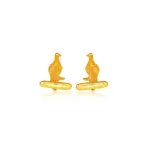 Gold Partridge Cufflink | Sterling Silver | Heirloom Collection | Jaipurio