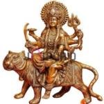 Antique Golden Durga Devi Brass Idol | Traditional 22.9 × 8.9 × 22.9 cm Table Top Murti | Handcrafted Mata Statue | Premium Decor | Jaipurio