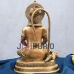 Antique Golden Brass Hanuman Idol | Traditional 19.6 × 8.9 × 12.7 cm Divine Protector | Hand-Etched Bajrangbali Statue | Sacred Art | Jaipurio