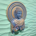 Lord Buddha Wall Hanging Sculpture | 76.2 cm x 61 cm x 15.2 cm | 6400 gm Fiberglass & Marble | Serene Buddhist Art Decor | Enlightenment Gift | Jaipurio