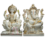 Marble Ganesha Statue: Exquisite Hand-Carved Murti | Divine Decor, Spiritual Gift | Remover of Obstacles | Authentic Indian Art