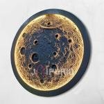 Moon Wall Hanging Sculpture (106.7 cm × 106.7 cm × 7.6 cm/42" × 42" × 3", 17000 g) | Modern Celestial Art | Premium Fiberglass with Marble Powder by Jaipurio