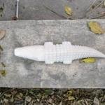 Exquisite White Marble Hand Carved Crocodile Sculpture | Jaipurio