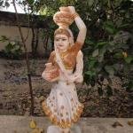 White Marble Hand Carved Famous Rajasthan Lady Statue - 26" | Jaipurio