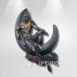 Lord Shiva with Moon Wall Sculpture | Majestic 152.4 × 121.92 × 30.48 cm Fiberglass Art | Premium 20000 gm Divine Masterpiece | Sacred Decor