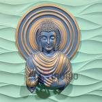 Lord Buddha Wall Hanging Sculpture | 76.2 cm x 61 cm x 15.2 cm | 6400 gm Fiberglass & Marble | Serene Buddhist Art Decor | Enlightenment Gift | Jaipurio